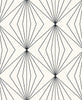 Malibu Diamond Vector Wallpaper - Contemporary Geometric - Ebony & Eggshell | Malibu Wallpaper