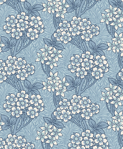 Floral Vine Vintage Floral - Sky Blue | Architectural Wallcoverings