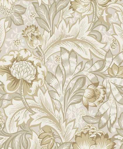 Acanthus Garden Vintage Botanical - Warm Neutral | Architectural Wallcoverings