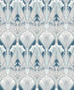 Malibu Dragonfly Damask Wallpaper - Vintage Damask - Aegean Blue & Dewdrop | Malibu Wallpaper