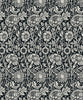 Malibu Tonal Floral Trail Wallpaper - Vintage Floral - Ebony | Malibu Wallpaper