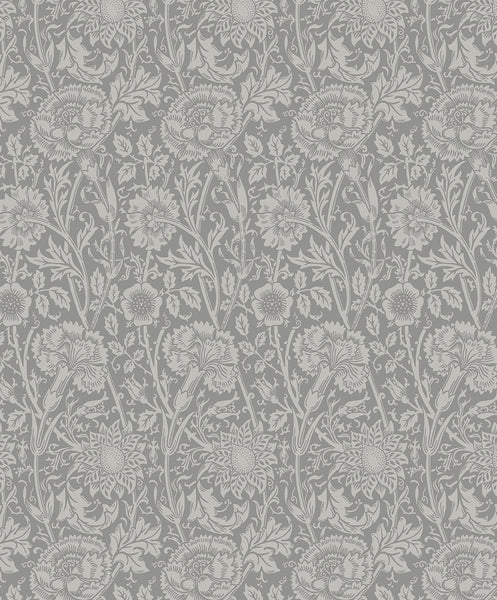 Malibu Tonal Floral Trail Wallpaper - Vintage Floral - Argos Grey | Malibu Wallpaper