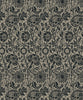 Malibu Tonal Floral Trail Wallpaper - Vintage Floral - Taupe & Ebony | Malibu Wallpaper