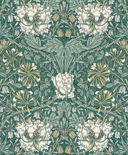 Ogee Flora Vintage Floral - Everglades & Buttercup | Architectural Wallcoverings