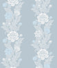 Malibu Blooming Stripe Wallpaper - Vintage Floral - Baby Blue | Malibu Wallpaper