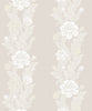 Malibu Blooming Stripe Wallpaper - Vintage Floral - Swiss Coffee | Malibu Wallpaper
