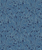 Malibu Leaf and Berry Wallpaper - Vintage Botanical - Marine Blue | Malibu Wallpaper
