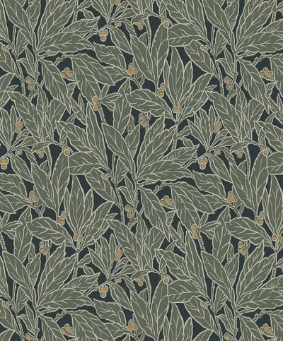 Leaf and Berry Vintage Botanical - Rosemary | Architectural Wallcoverings