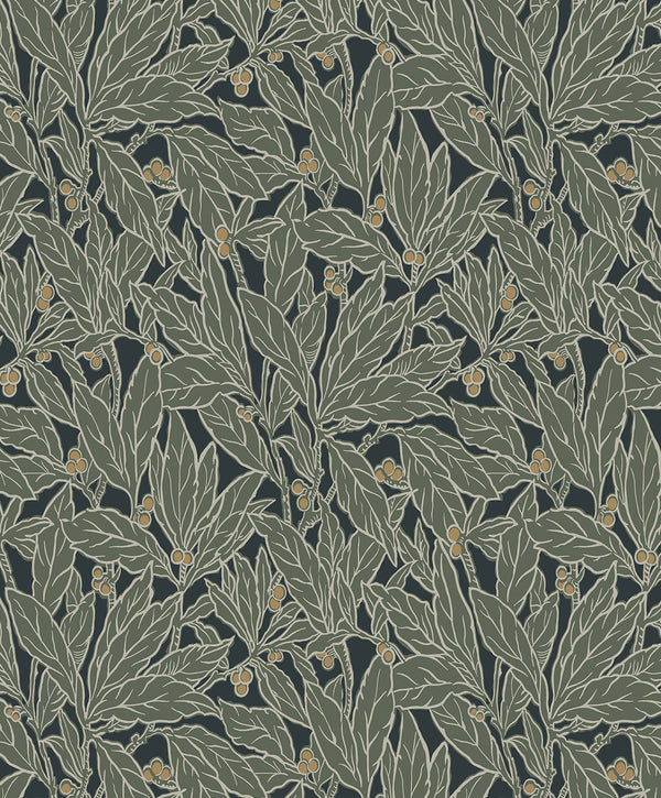 Leaf and Berry Vintage Botanical - Rosemary | Architectural Wallcoverings