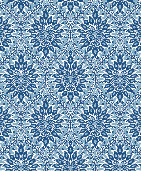 Malibu Luna Ogee Wallpaper - Vintage Ogee - Lakeside | Malibu Wallpaper