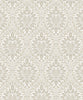 Malibu Luna Ogee Wallpaper - Vintage Ogee - Natural Cream | Malibu Wallpaper
