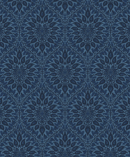 Luna Ogee Vintage Ogee - Denim | Architectural Wallcoverings