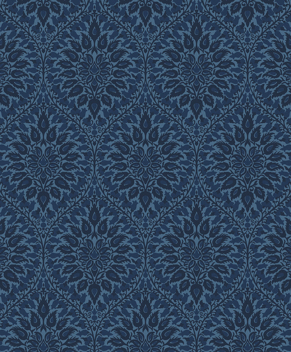 Luna Ogee Vintage Ogee - Denim | Architectural Wallcoverings