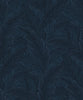 Malibu Gulf Tropical Leaves Wallpaper - Tropical Palm Leaves - Navy Blue | Malibu Wallpaper