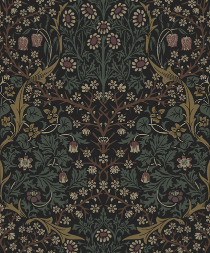 Victorian Floral Vintage Floral - Blacksmith & Cliffside | Architectural Wallcoverings