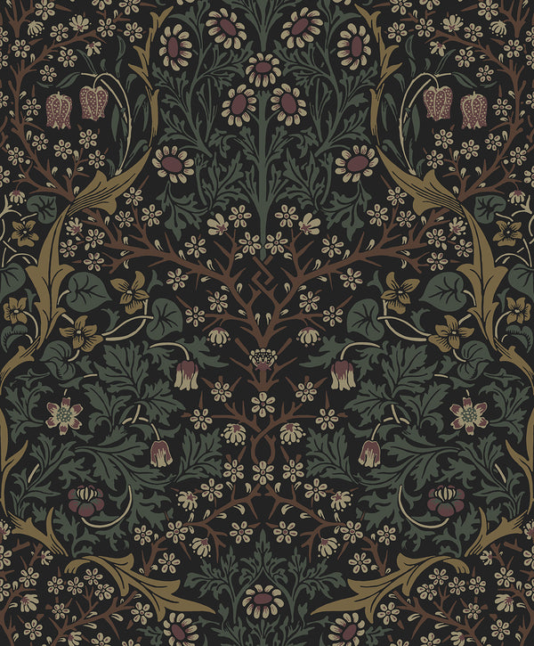 Victorian Floral Vintage Floral - Blacksmith & Cliffside | Architectural Wallcoverings