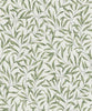 Malibu Willow Leaves Wallpaper - Vintage Botanical - Sprig Green | Malibu Wallpaper