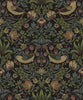 Malibu Strawberry Meadow Wallpaper - Vintage Botanical - Black | Malibu Wallpaper