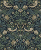 Malibu Strawberry Meadow Wallpaper - Vintage Botanical - Blue | Malibu Wallpaper