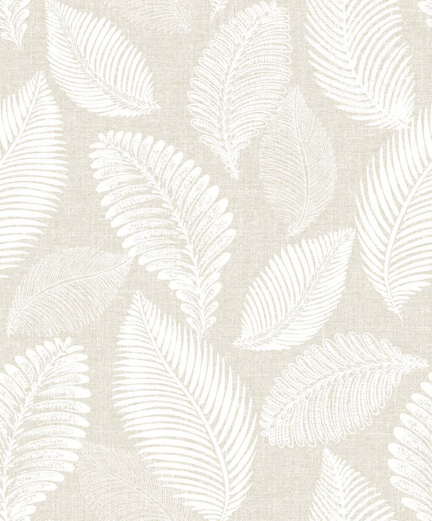 Malibu Tossed Leaves Wallpaper - Contemporary Botanical - Warm Sand | Malibu Wallpaper