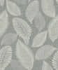Malibu Tossed Leaves Wallpaper - Contemporary Botanical - Charcoal Linen | Malibu Wallpaper