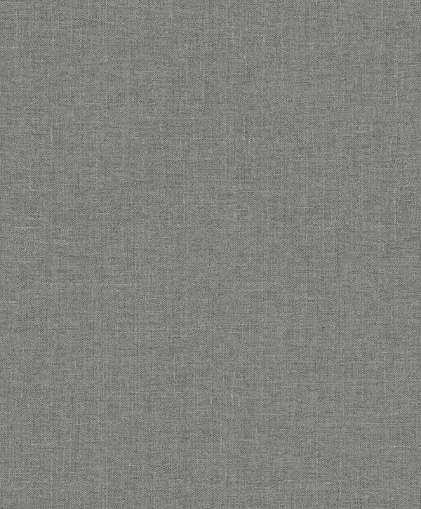 Abington Faux Linen Contemporary Linen - Sleek Charcoal | Architectural Wallcoverings