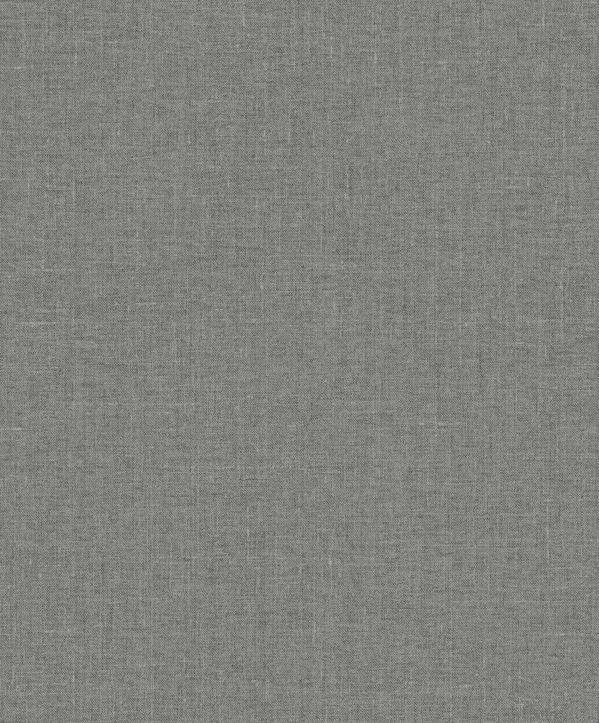 Malibu Abington Faux Linen Wallpaper - Contemporary Linen - Sleek Charcoal | Malibu Wallpaper