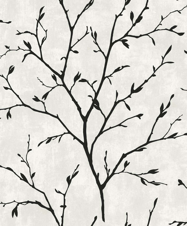 Avena Branches Contemporary Botanical - Contrast | Architectural Wallcoverings