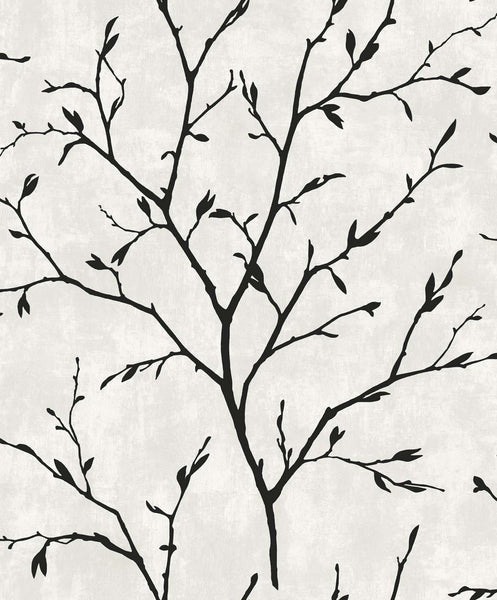 Malibu Avena Branches Wallpaper - Contemporary Botanical - Contrast | Malibu Wallpaper