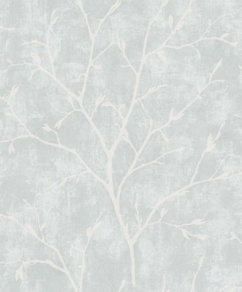 Malibu Avena Branches Wallpaper - Contemporary Botanical - Winter Grey | Malibu Wallpaper
