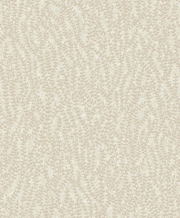 Seaweed Beaded Branches Contemporary Botanical - Organic Silk | Architectural Wallcoverings