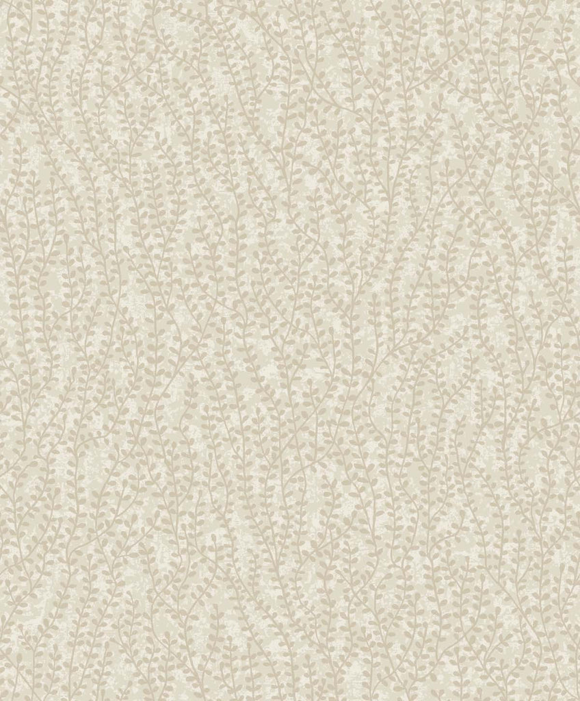 Malibu Seaweed Beaded Branches Wallpaper - Contemporary Botanical - Organic Silk | Malibu Wallpaper