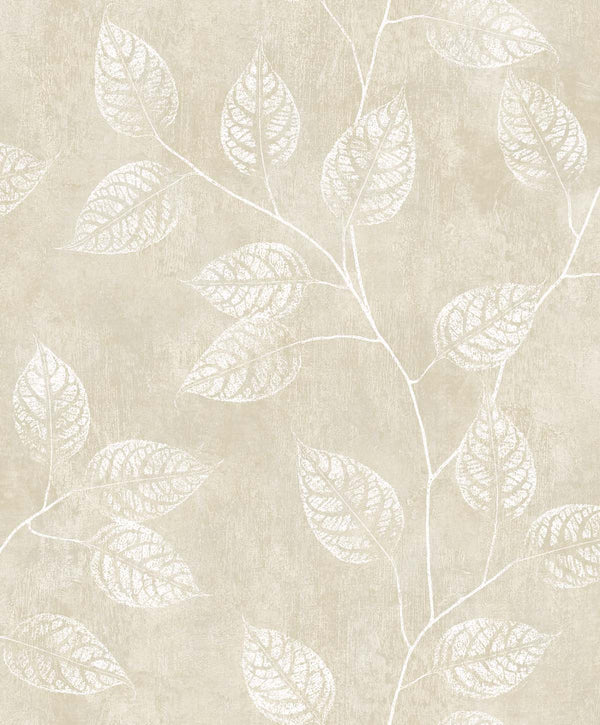 Branch Trail Silhouette Contemporary Botanical - Summer Sand | Architectural Wallcoverings