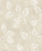 Malibu Branch Trail Silhouette Wallpaper - Contemporary Botanical - Summer Sand | Malibu Wallpaper