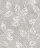 Malibu Branch Trail Silhouette Wallpaper - Contemporary Botanical - Slate | Malibu Wallpaper