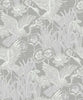 Malibu Marsh Cranes Wallpaper - Contemporary Animal Print - Anew Grey | Malibu Wallpaper