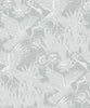 Malibu Marsh Cranes Wallpaper - Contemporary Animal Print - Mist | Malibu Wallpaper