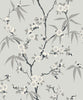 Malibu Floral Blossom Trail Wallpaper - Contemporary Floral - Stormy | Malibu Wallpaper