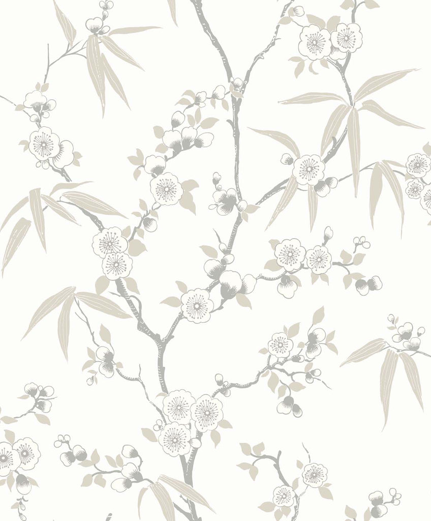 Malibu Floral Blossom Trail Wallpaper - Contemporary Floral - Morning | Malibu Wallpaper