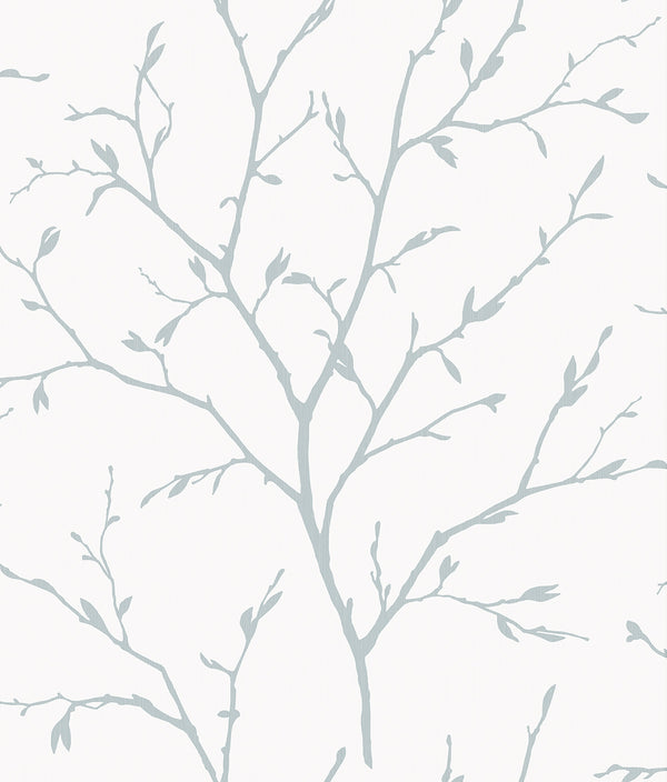 Branching Out Contemporary Botanical - Slate Blue | Architectural Wallcoverings