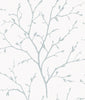 Malibu Branching Out Wallpaper - Contemporary Botanical - Slate Blue | Malibu Wallpaper