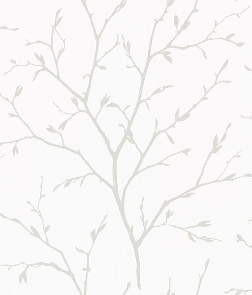 Malibu Branching Out Wallpaper - Contemporary Botanical - Winter Grey | Malibu Wallpaper