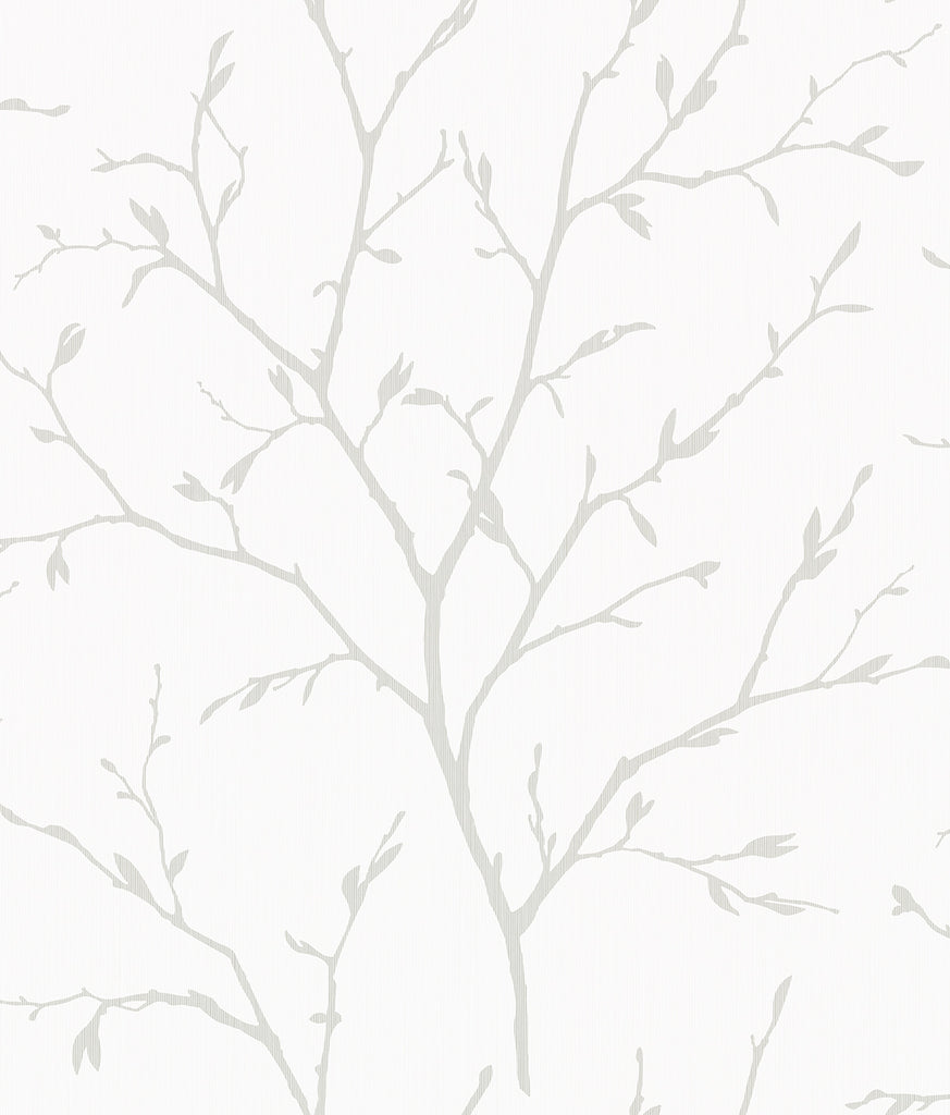 Malibu Branching Out Wallpaper - Contemporary Botanical - Winter Grey | Malibu Wallpaper