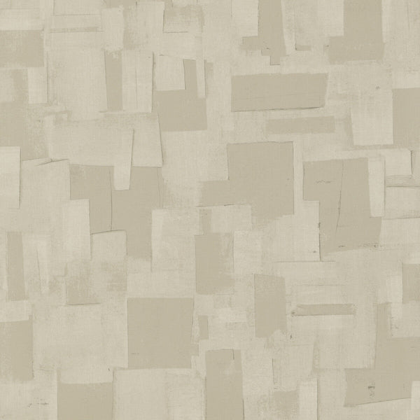 Cubist - Parchment Beige By Threads | Vinyl Wallcovering Collection I |Geometric Texture Wallcovering Print