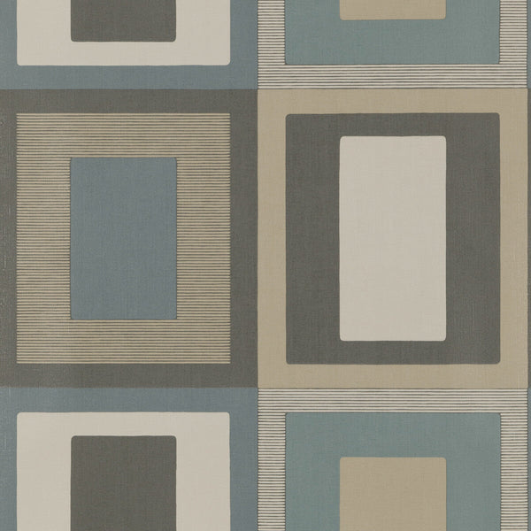 Moro - Teal/Indigo Teal By Threads | Vinyl Wallcovering Collection I |Geometric  Wallcovering Print