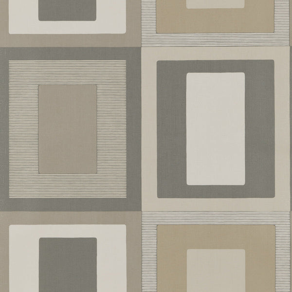 Moro - Pebble Grey By Threads | Vinyl Wallcovering Collection I |Geometric  Wallcovering Print