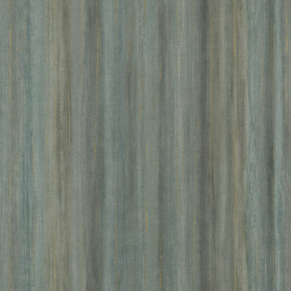 Painted Stripe - Teal By Threads | Vinyl Wallcovering Collection I |Solid Texture Wallcovering Print