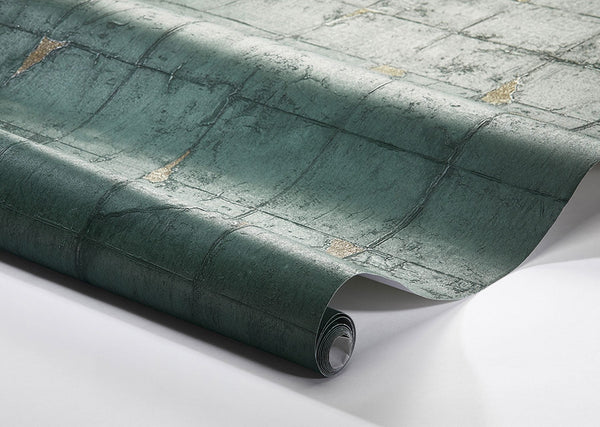 Kintsu Reloaded Petrol, Roll Wallcoverings | Wall&decò