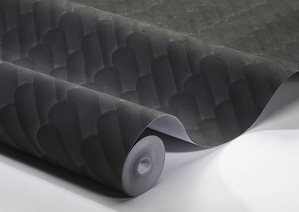 Kaze Black, Roll Wallcoverings | Wall&decò