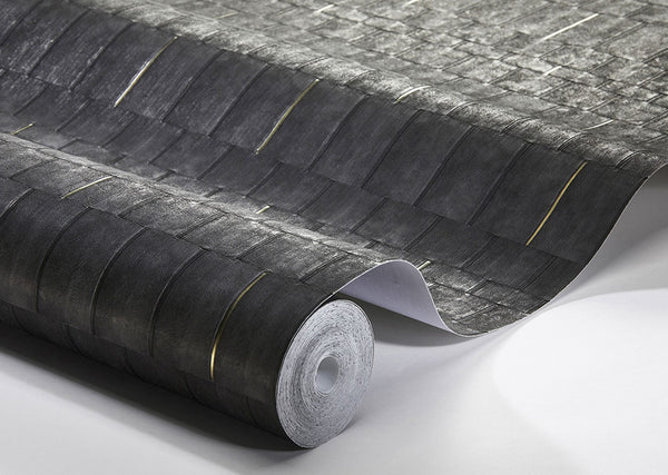 Nori Black, Roll Wallcoverings | Wall&decò